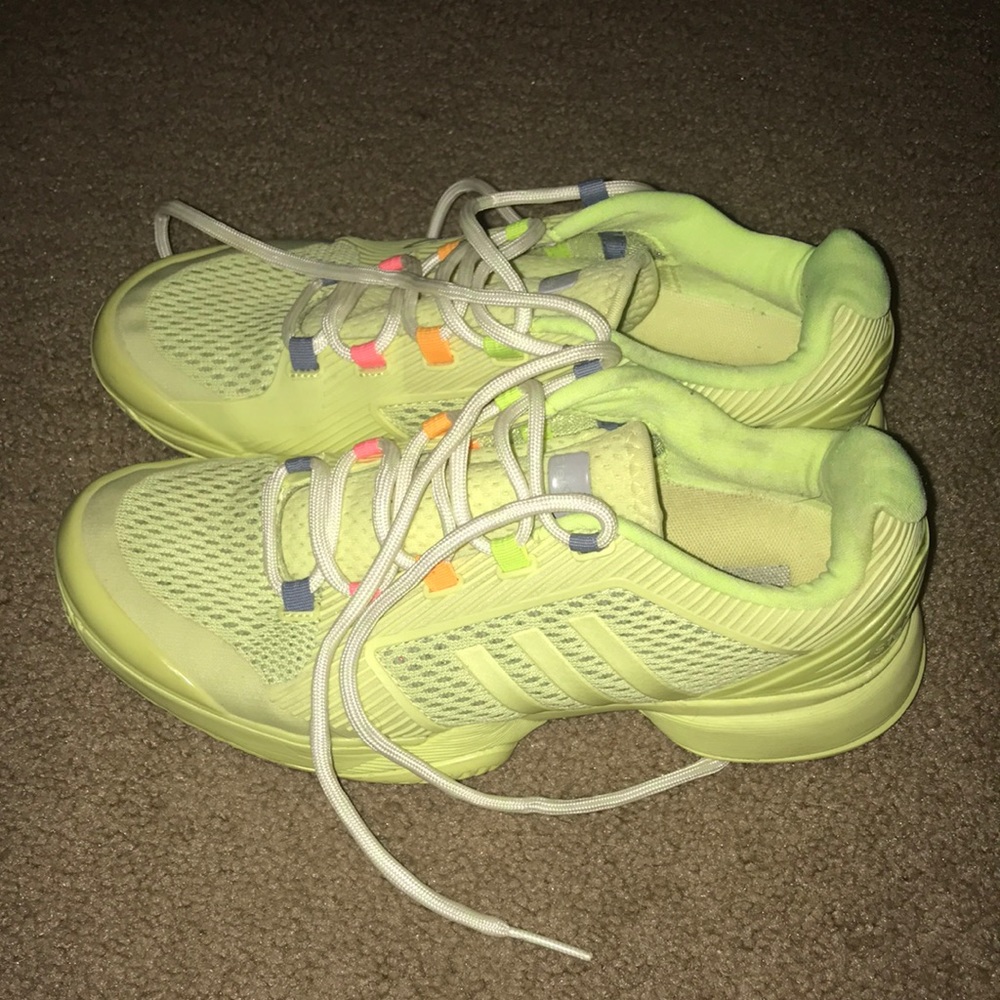 Adidas glow in the dark neon yellow shoes